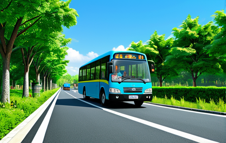 타요의 사회적 공헌 - Community Engagement**

"Tayo the Little Bus, driving through a vibrant community street, children w...