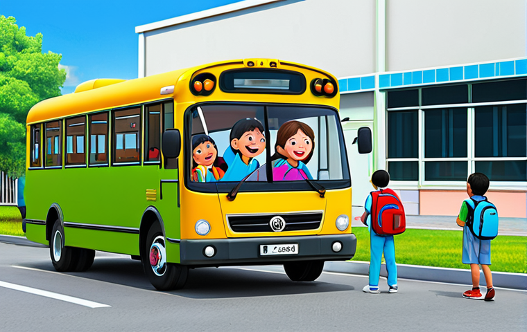 타요의 사회적 공헌 - Environmental Awareness**

"Tayo the Little Bus, driving on a road surrounded by lush green trees, c...