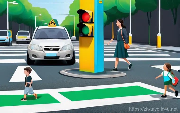 타요 어린이 안전교육 영상 - **Traffic Safety Lesson with Tayo**
    A vibrant, cheerful scene featuring Tayo the Little Bus at a...