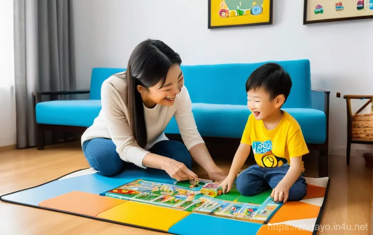 타요 키즈용 보드게임 - Prompt 1: Joyful Memory Game with Tayo**