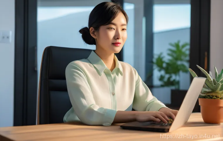 타요의 글로벌 트렌드 - **AI as a Personal Assistant for Creative Work**
    A highly detailed, realistic photograph of an E...