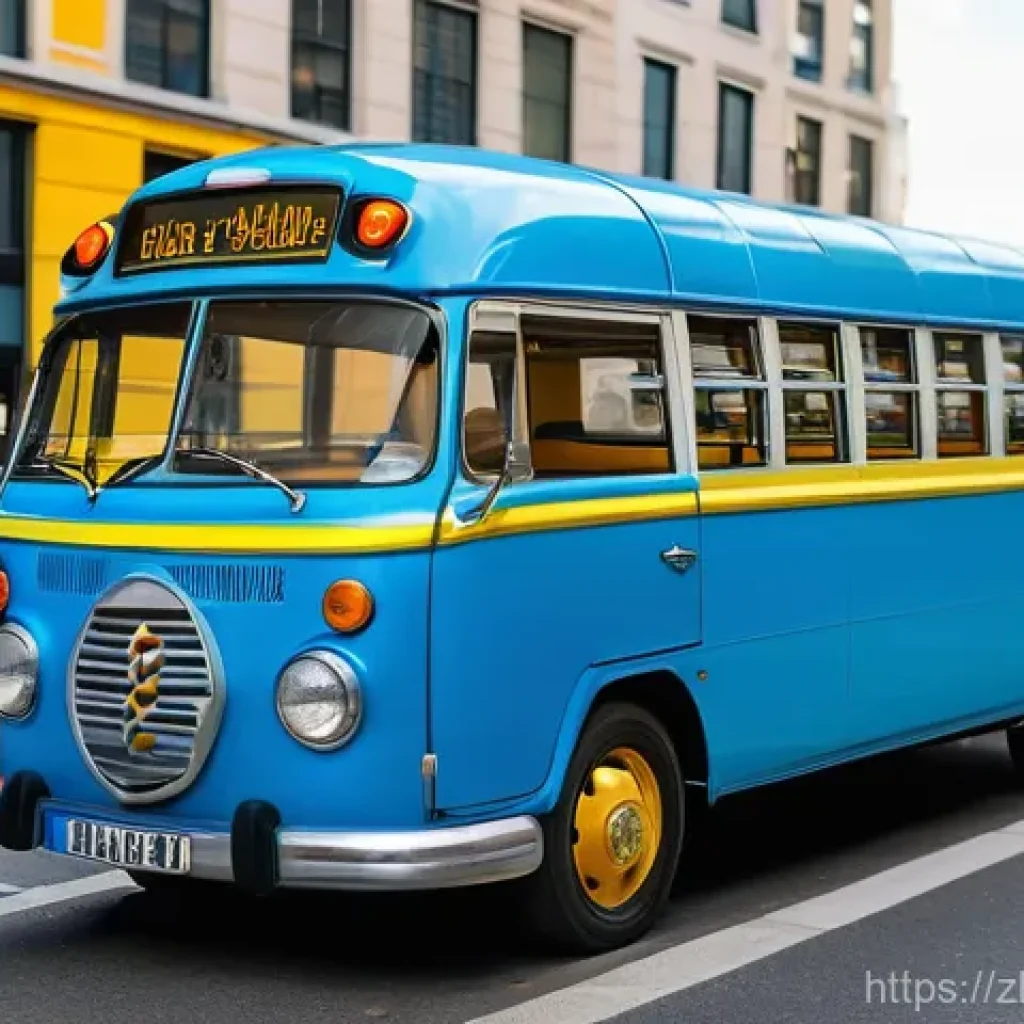 타요의 에피소드 유머 포인트 - **A usually stylish and cool blue little bus named Roger, with gleaming chrome details, is caught in...
