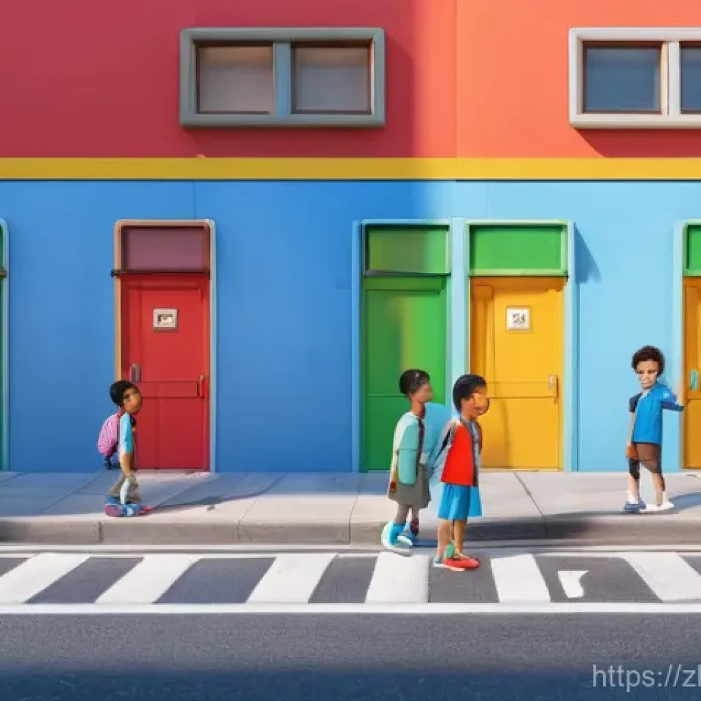 타요와 교통 안전 - **Prompt:** A vibrant, cheerful 3D animation style image, reminiscent of Pixar. The scene features T...