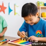 타요 캐릭터 개인화 - **Prompt 1: Joyful Tayo Customization at Home**
    "A cozy indoor scene with warm, natural lighting...